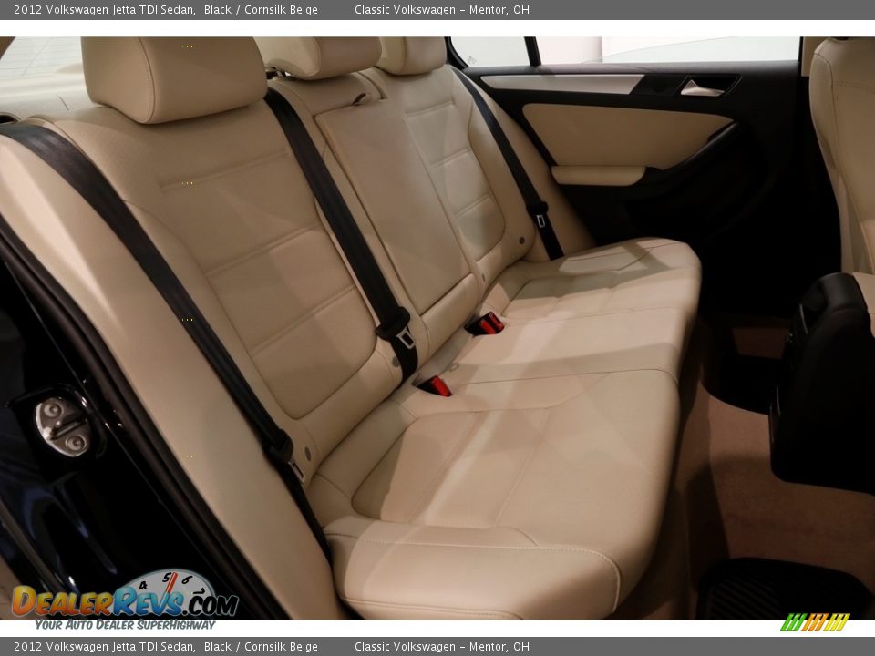 2012 Volkswagen Jetta TDI Sedan Black / Cornsilk Beige Photo #15