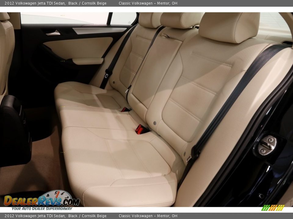 2012 Volkswagen Jetta TDI Sedan Black / Cornsilk Beige Photo #16