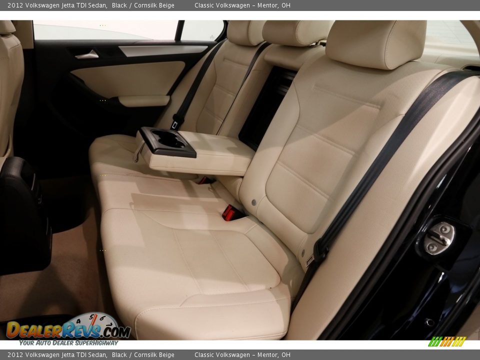 2012 Volkswagen Jetta TDI Sedan Black / Cornsilk Beige Photo #17