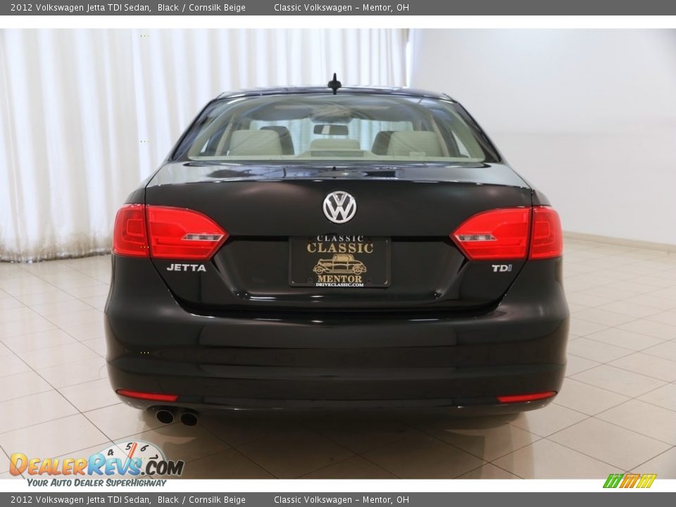 2012 Volkswagen Jetta TDI Sedan Black / Cornsilk Beige Photo #18