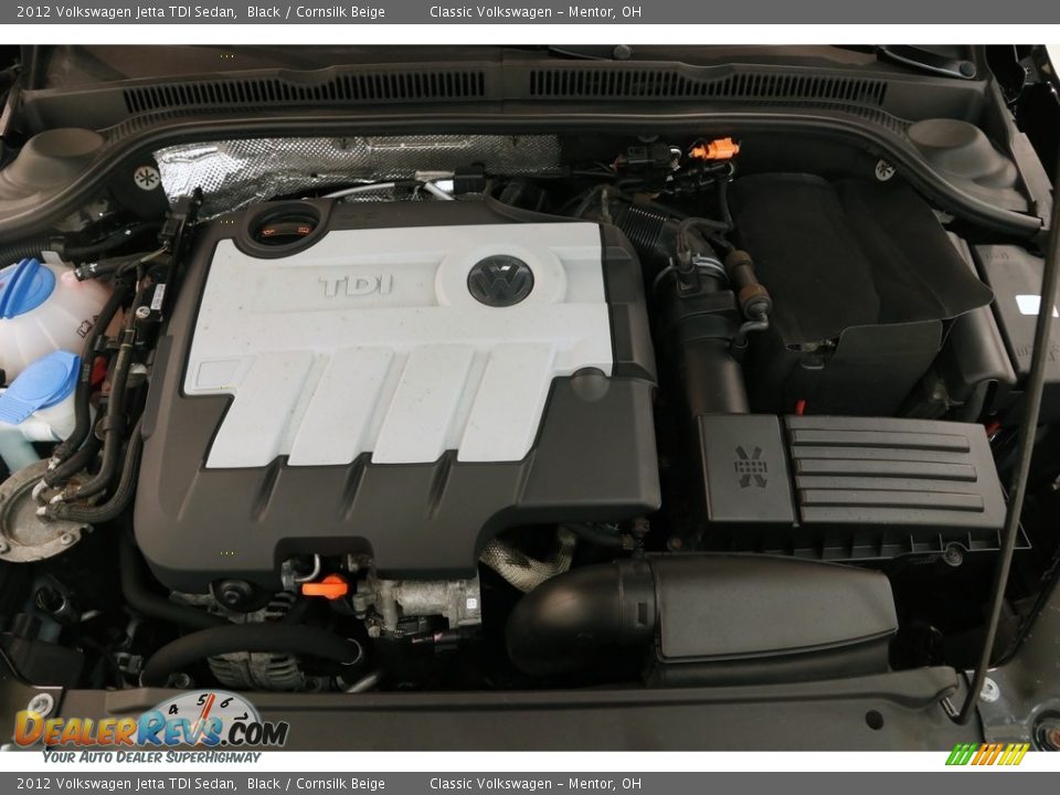 2012 Volkswagen Jetta TDI Sedan Black / Cornsilk Beige Photo #19