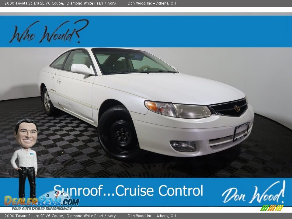 2000 Toyota Solara SE V6 Coupe Diamond White Pearl / Ivory Photo #1