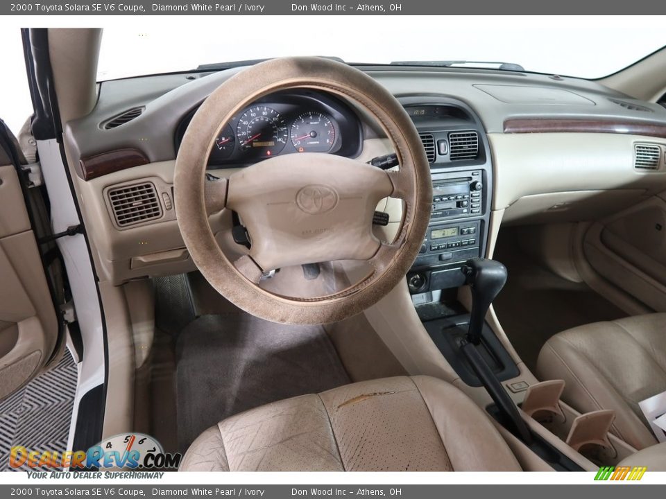 2000 Toyota Solara SE V6 Coupe Diamond White Pearl / Ivory Photo #12