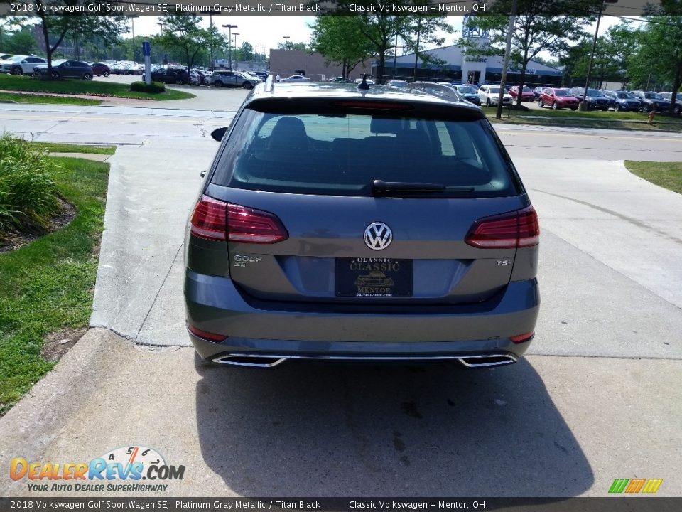 2018 Volkswagen Golf SportWagen SE Platinum Gray Metallic / Titan Black Photo #5