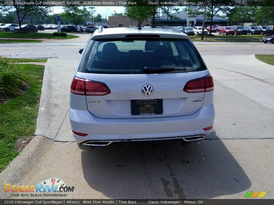2018 Volkswagen Golf SportWagen S 4Motion White Silver Metallic / Titan Black Photo #5