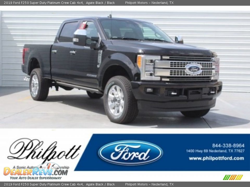 2019 Ford F250 Super Duty Platinum Crew Cab 4x4 Agate Black / Black Photo #1