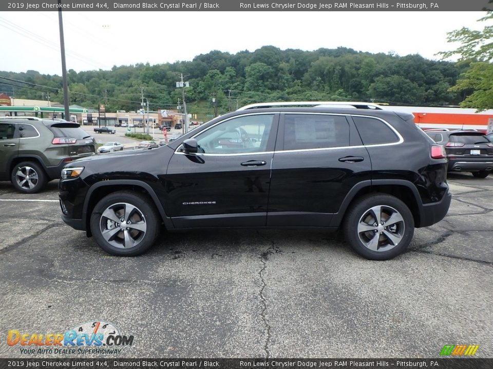 2019 Jeep Cherokee Limited 4x4 Diamond Black Crystal Pearl / Black Photo #2