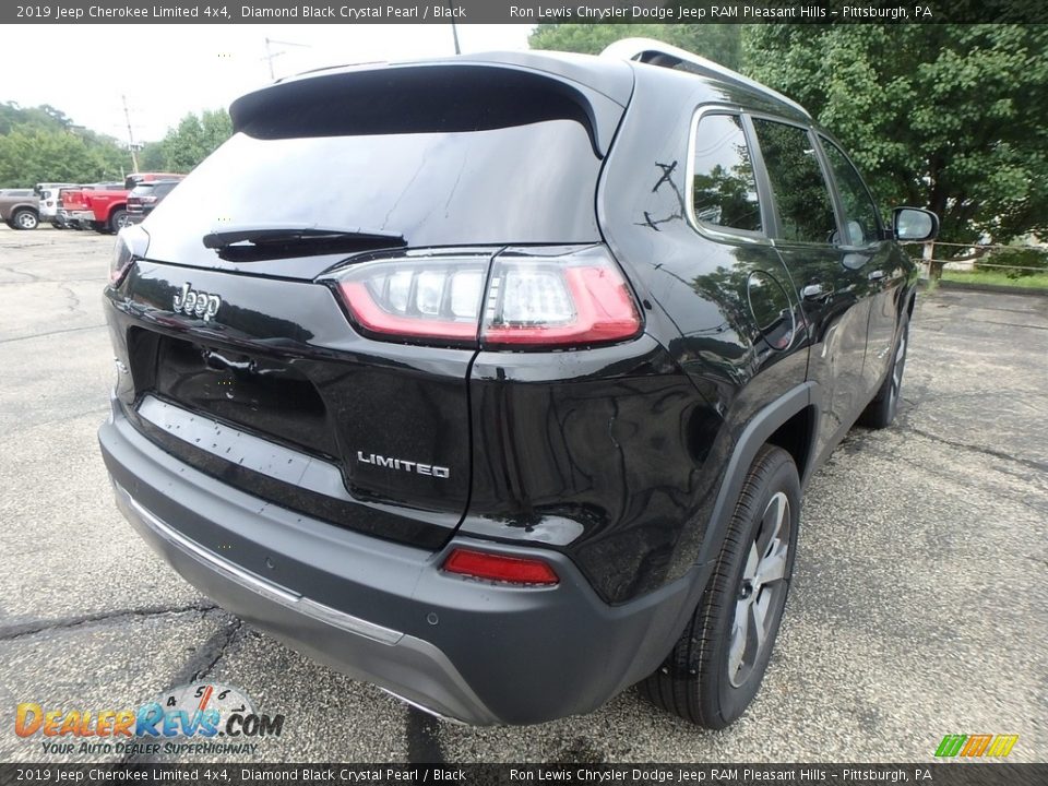 2019 Jeep Cherokee Limited 4x4 Diamond Black Crystal Pearl / Black Photo #5