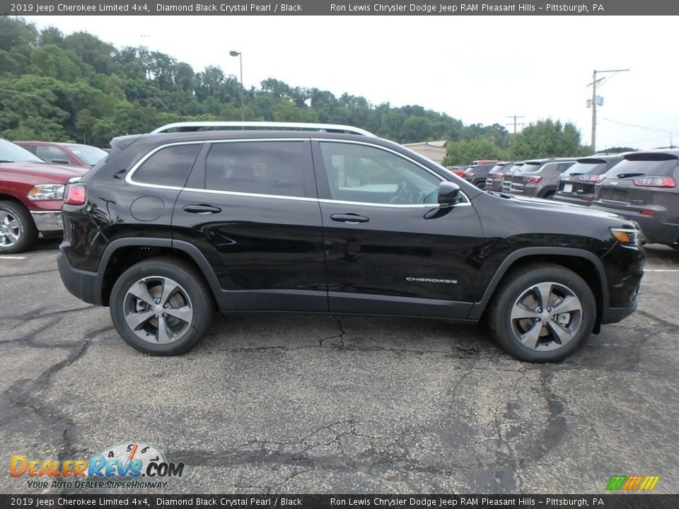 2019 Jeep Cherokee Limited 4x4 Diamond Black Crystal Pearl / Black Photo #6