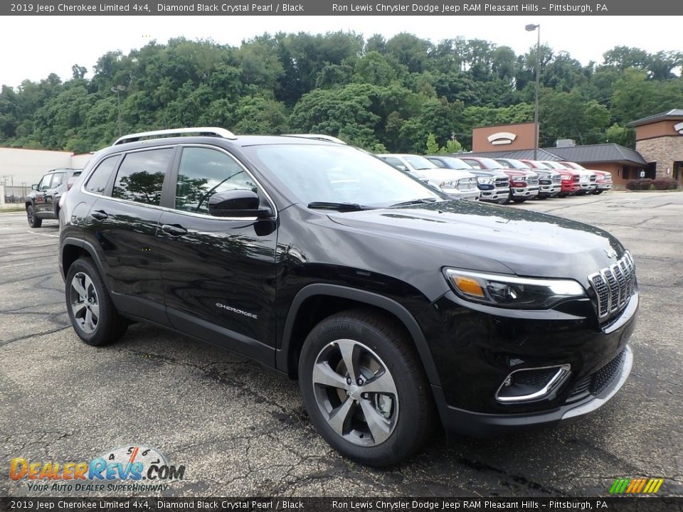 2019 Jeep Cherokee Limited 4x4 Diamond Black Crystal Pearl / Black Photo #7