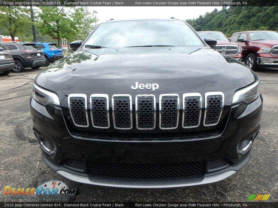 2019 Jeep Cherokee Limited 4x4 Diamond Black Crystal Pearl / Black Photo #8