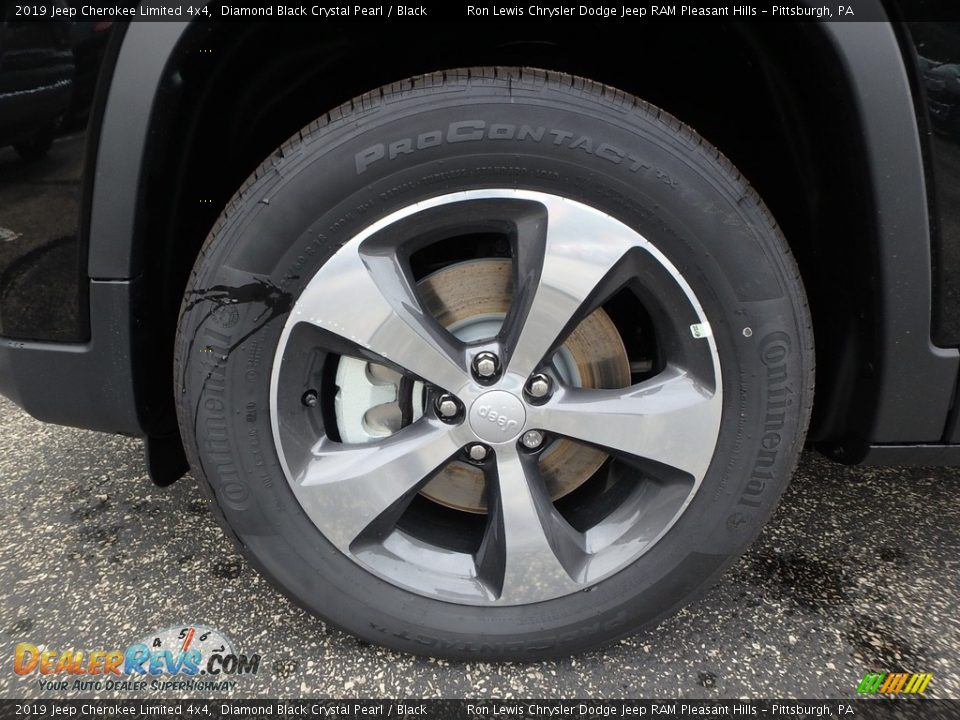 2019 Jeep Cherokee Limited 4x4 Diamond Black Crystal Pearl / Black Photo #9