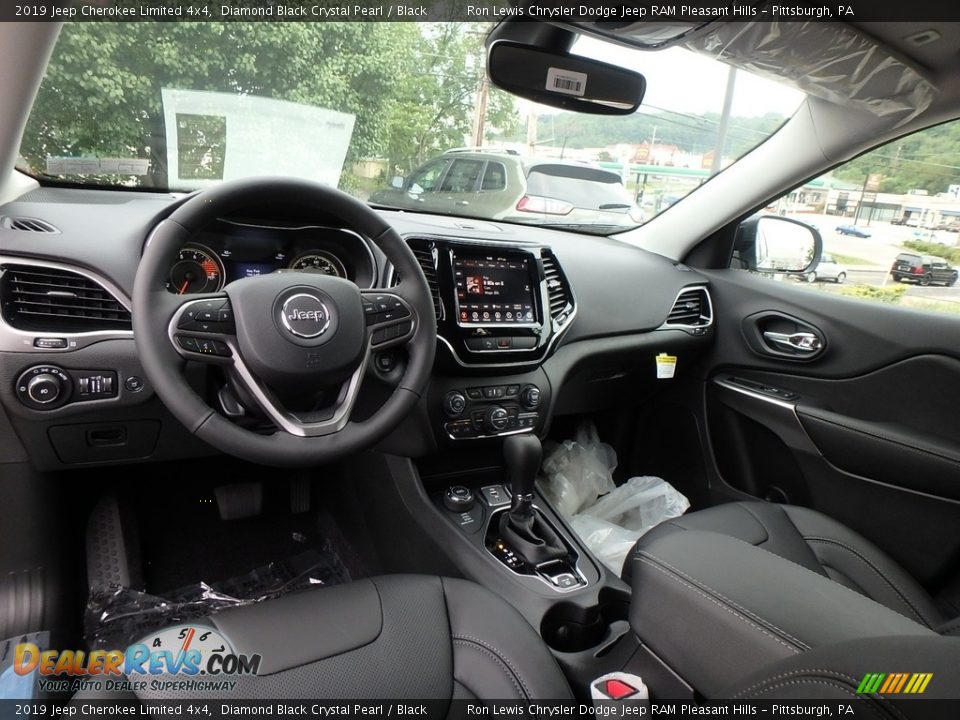 2019 Jeep Cherokee Limited 4x4 Diamond Black Crystal Pearl / Black Photo #12
