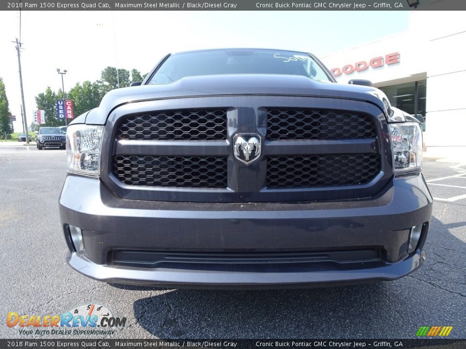 2018 Ram 1500 Express Quad Cab Maximum Steel Metallic / Black/Diesel Gray Photo #2