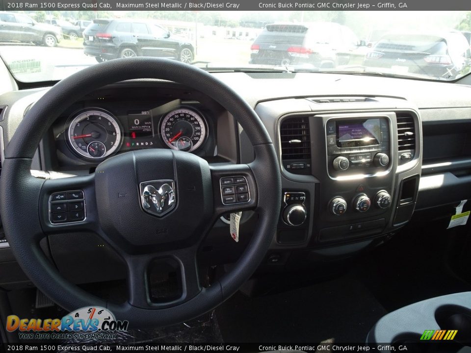 2018 Ram 1500 Express Quad Cab Maximum Steel Metallic / Black/Diesel Gray Photo #5