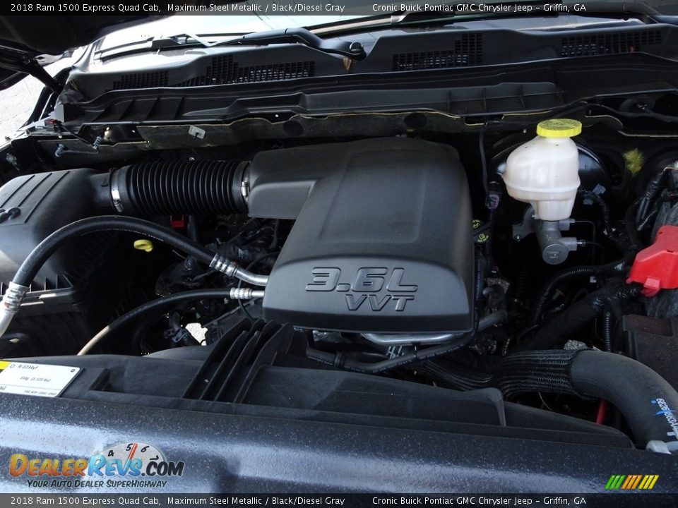 2018 Ram 1500 Express Quad Cab Maximum Steel Metallic / Black/Diesel Gray Photo #9