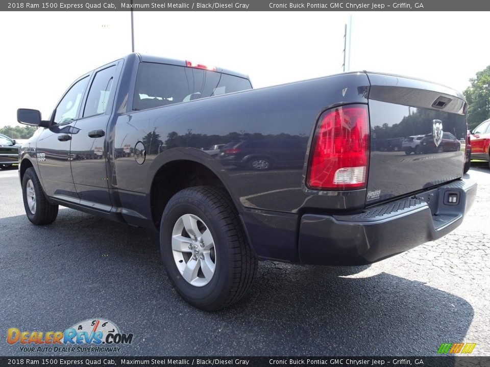 2018 Ram 1500 Express Quad Cab Maximum Steel Metallic / Black/Diesel Gray Photo #13