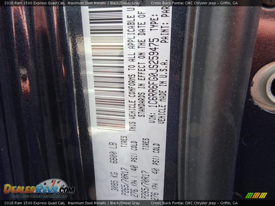 2018 Ram 1500 Express Quad Cab Maximum Steel Metallic / Black/Diesel Gray Photo #15