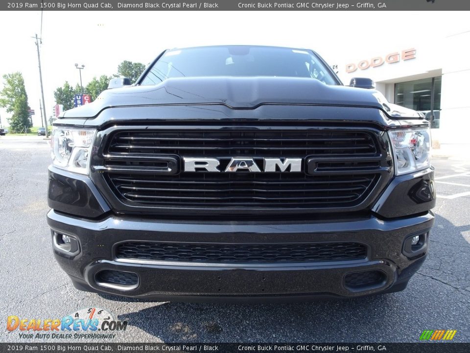 2019 Ram 1500 Big Horn Quad Cab Diamond Black Crystal Pearl / Black Photo #2