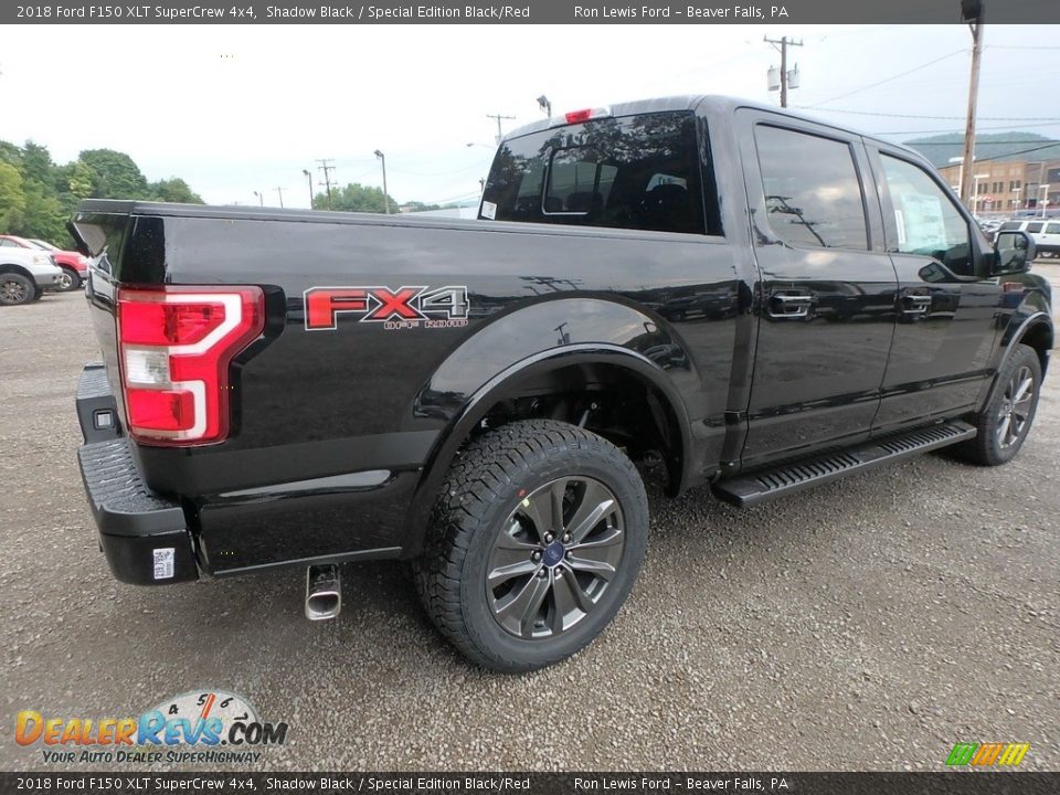 2018 Ford F150 XLT SuperCrew 4x4 Shadow Black / Special Edition Black/Red Photo #2