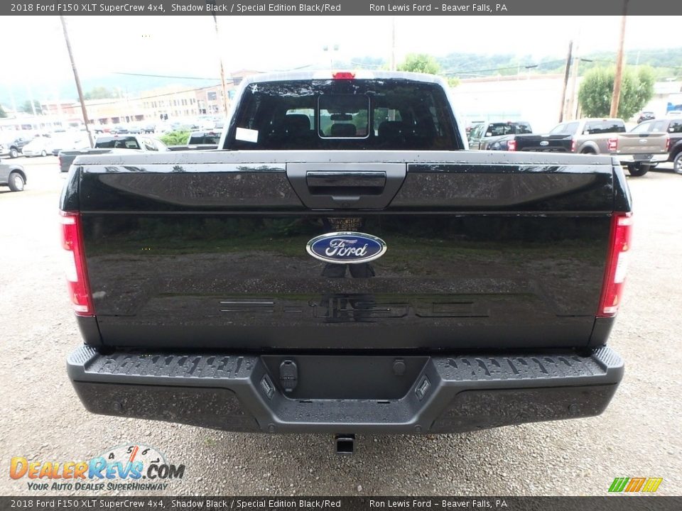 2018 Ford F150 XLT SuperCrew 4x4 Shadow Black / Special Edition Black/Red Photo #3