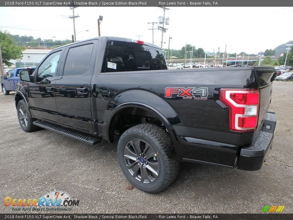 2018 Ford F150 XLT SuperCrew 4x4 Shadow Black / Special Edition Black/Red Photo #4