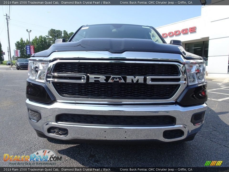 2019 Ram 1500 Tradesman Quad Cab Diamond Black Crystal Pearl / Black Photo #2