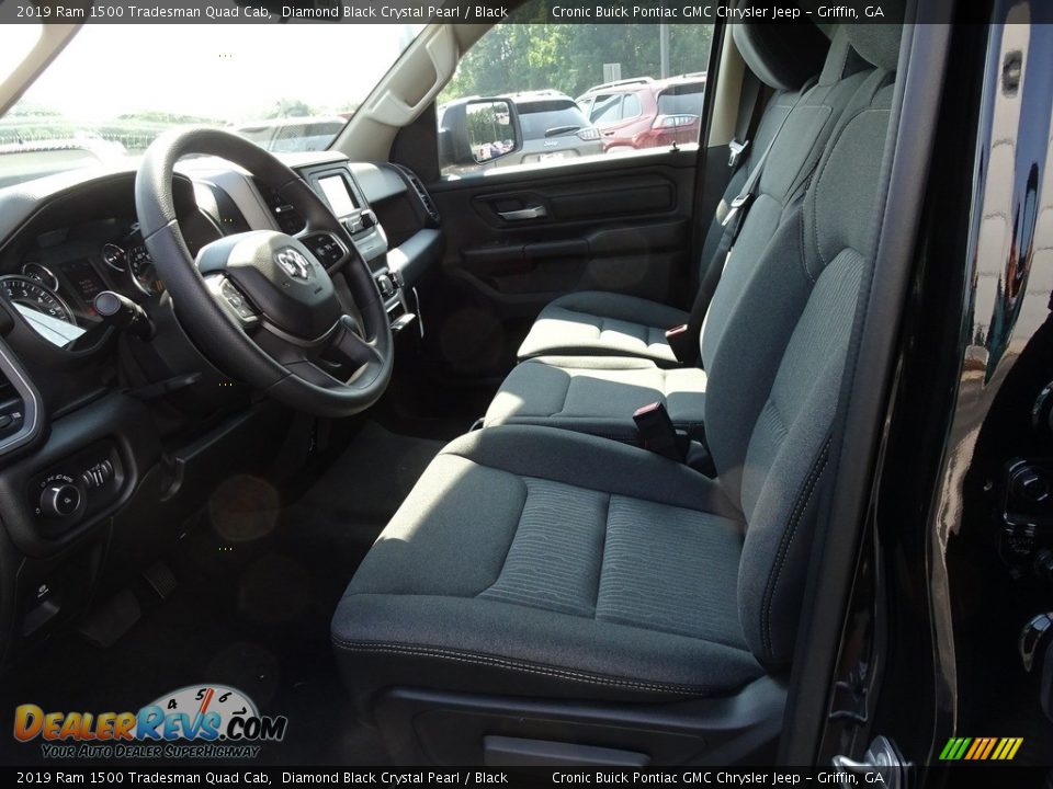 2019 Ram 1500 Tradesman Quad Cab Diamond Black Crystal Pearl / Black Photo #5