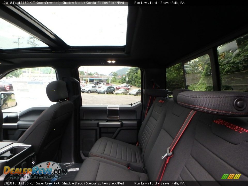 2018 Ford F150 XLT SuperCrew 4x4 Shadow Black / Special Edition Black/Red Photo #11