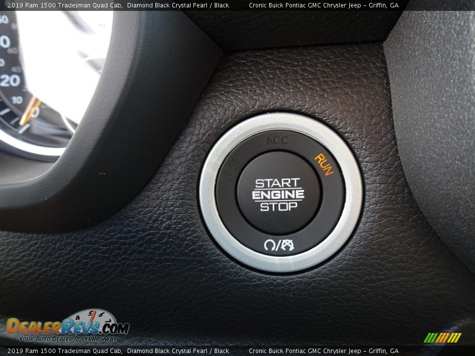 2019 Ram 1500 Tradesman Quad Cab Diamond Black Crystal Pearl / Black Photo #8