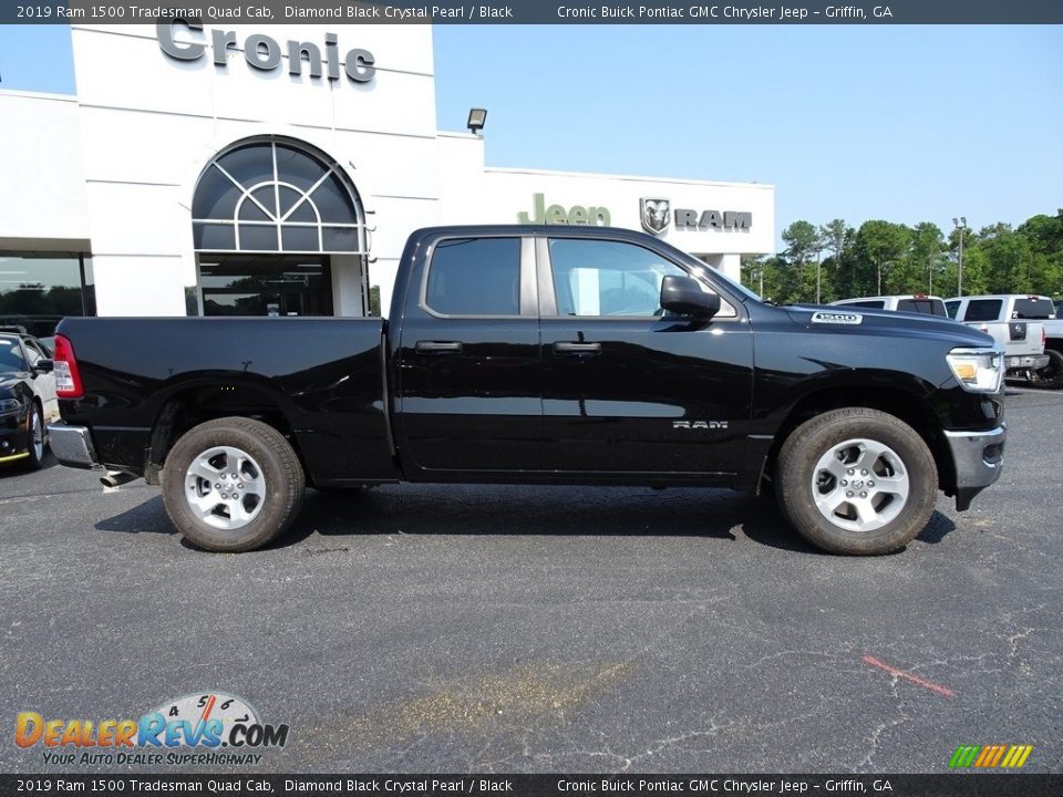 2019 Ram 1500 Tradesman Quad Cab Diamond Black Crystal Pearl / Black Photo #11