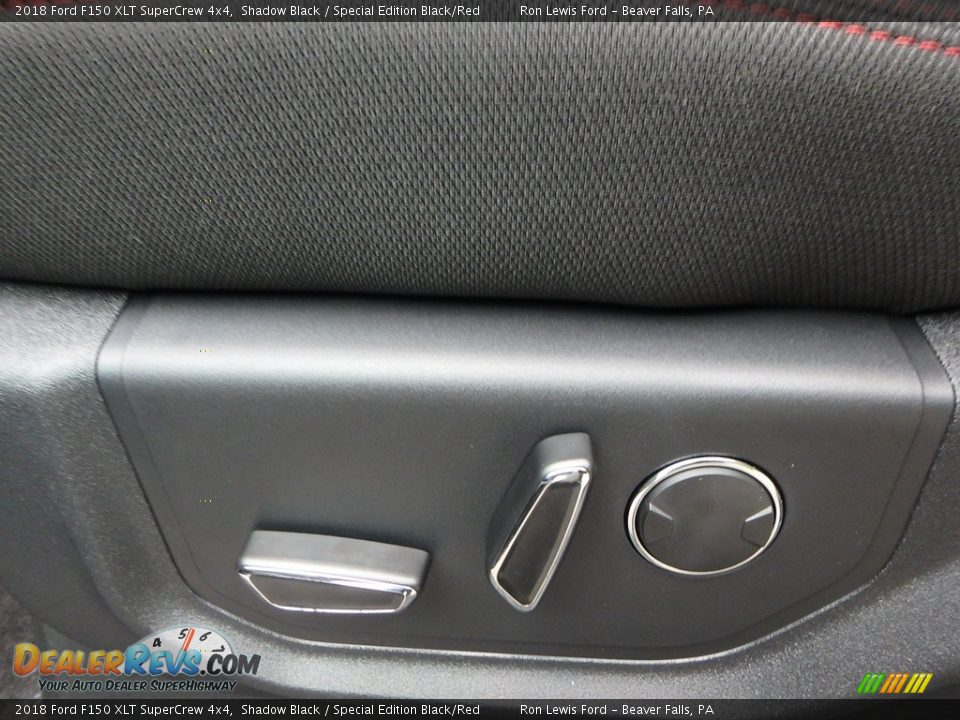 2018 Ford F150 XLT SuperCrew 4x4 Shadow Black / Special Edition Black/Red Photo #15