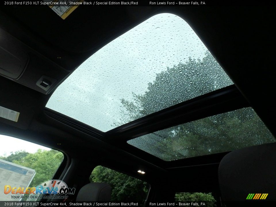 2018 Ford F150 XLT SuperCrew 4x4 Shadow Black / Special Edition Black/Red Photo #16