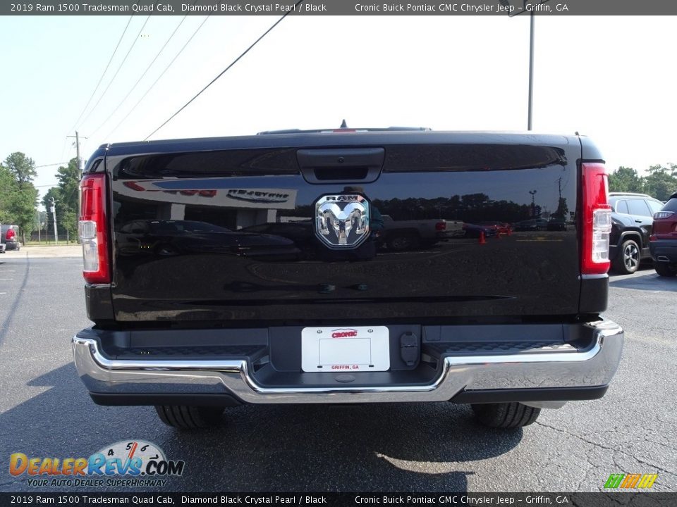 2019 Ram 1500 Tradesman Quad Cab Diamond Black Crystal Pearl / Black Photo #13