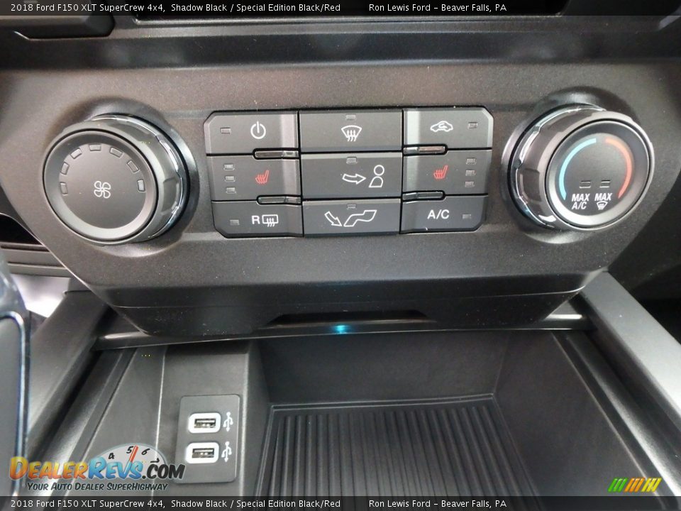 2018 Ford F150 XLT SuperCrew 4x4 Shadow Black / Special Edition Black/Red Photo #19