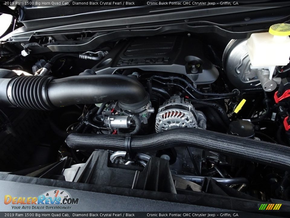 2019 Ram 1500 Big Horn Quad Cab Diamond Black Crystal Pearl / Black Photo #9