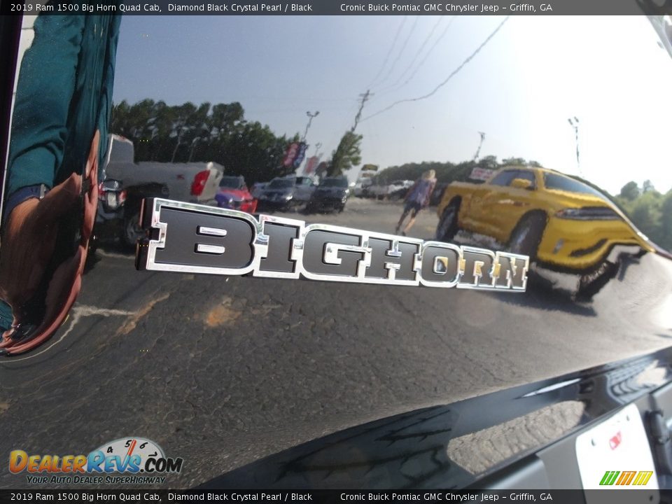 2019 Ram 1500 Big Horn Quad Cab Diamond Black Crystal Pearl / Black Photo #14