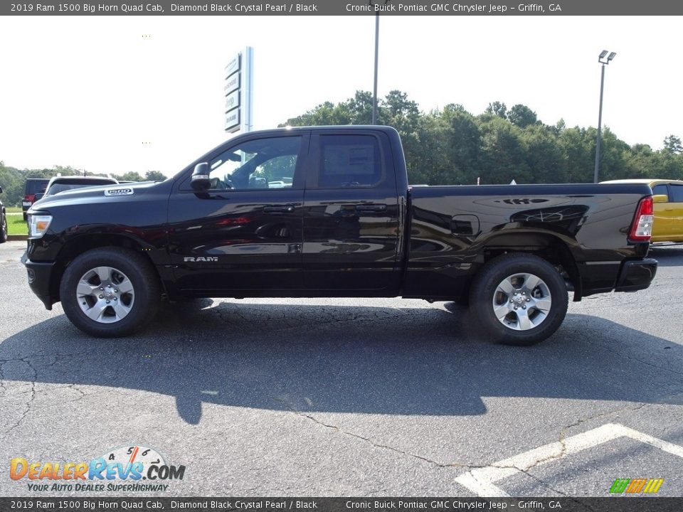 2019 Ram 1500 Big Horn Quad Cab Diamond Black Crystal Pearl / Black Photo #15