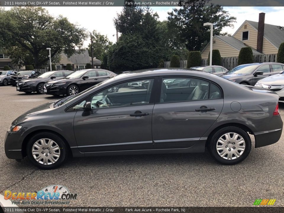 2011 Honda Civic DX-VP Sedan Polished Metal Metallic / Gray Photo #3