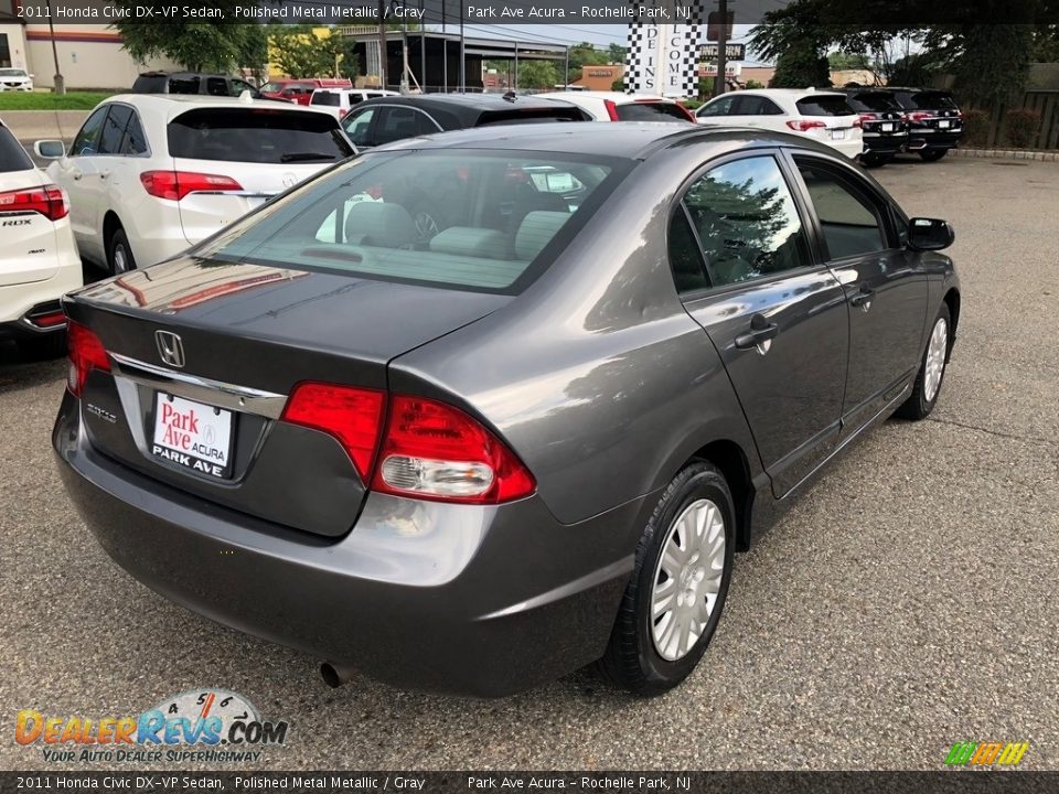2011 Honda Civic DX-VP Sedan Polished Metal Metallic / Gray Photo #6