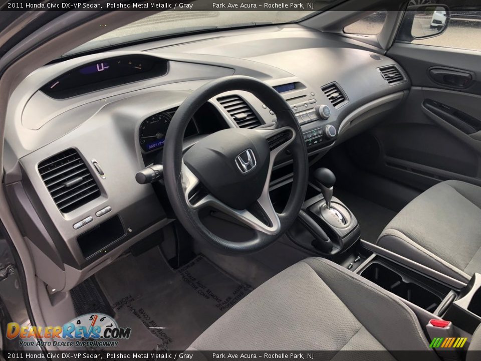 2011 Honda Civic DX-VP Sedan Polished Metal Metallic / Gray Photo #9