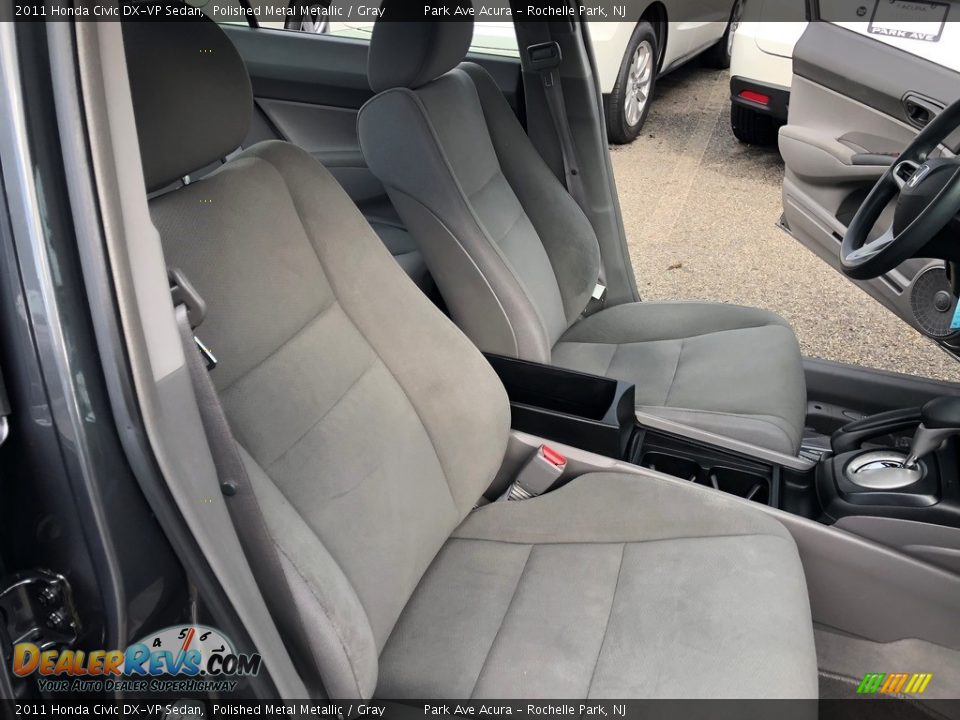2011 Honda Civic DX-VP Sedan Polished Metal Metallic / Gray Photo #25