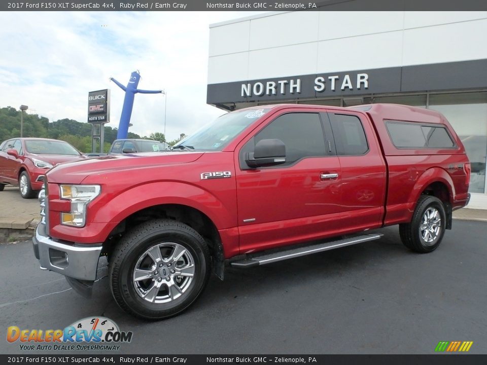 2017 Ford F150 XLT SuperCab 4x4 Ruby Red / Earth Gray Photo #1