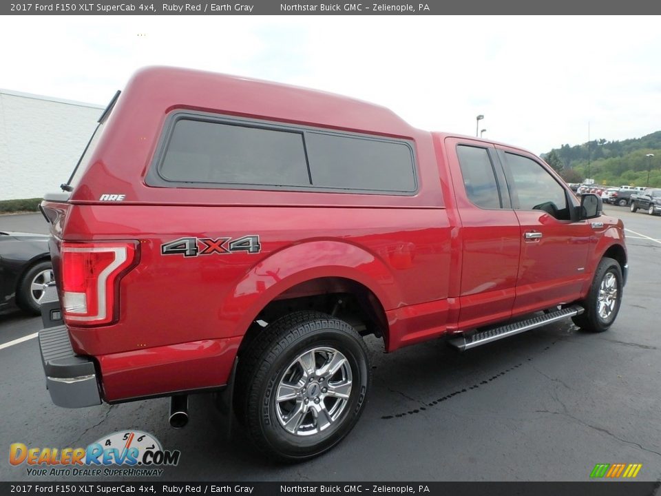 2017 Ford F150 XLT SuperCab 4x4 Ruby Red / Earth Gray Photo #10
