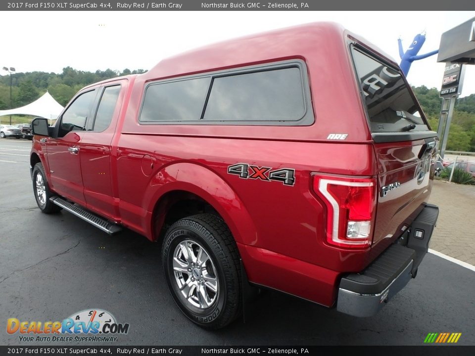 2017 Ford F150 XLT SuperCab 4x4 Ruby Red / Earth Gray Photo #12