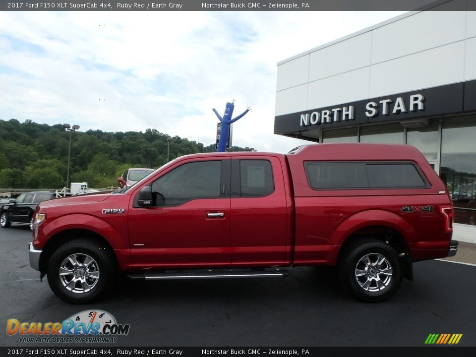 2017 Ford F150 XLT SuperCab 4x4 Ruby Red / Earth Gray Photo #13