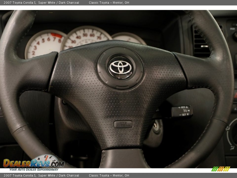2007 Toyota Corolla S Super White / Dark Charcoal Photo #7