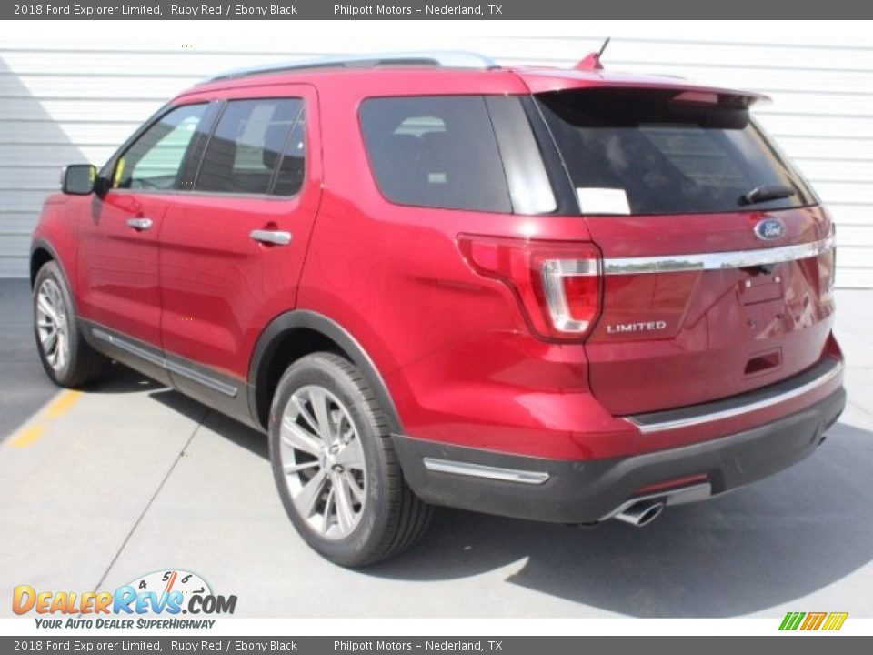 2018 Ford Explorer Limited Ruby Red / Ebony Black Photo #7