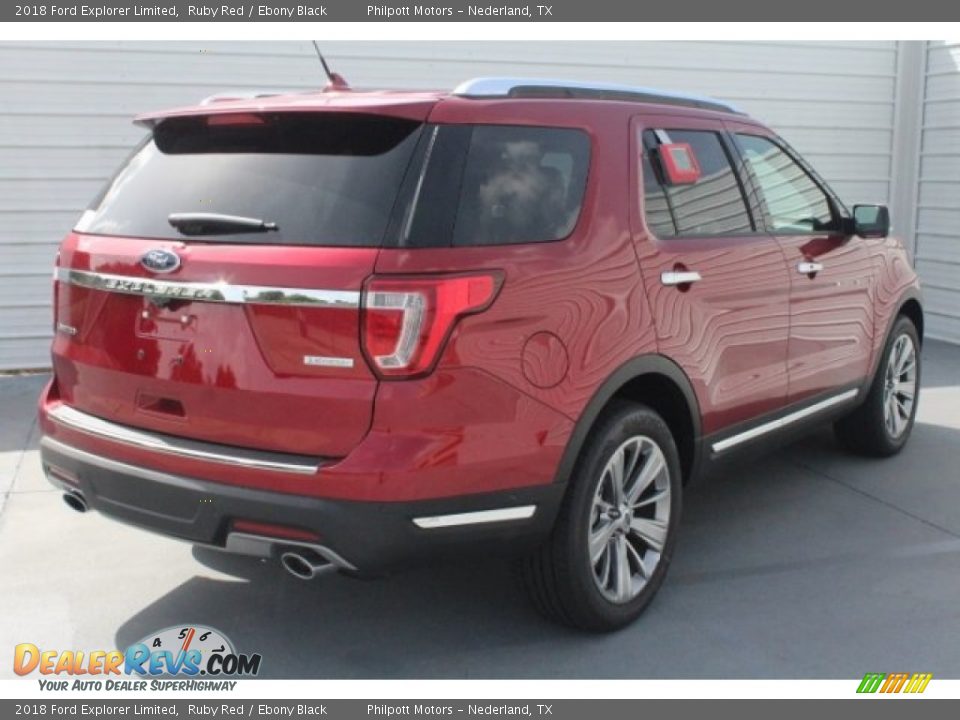 2018 Ford Explorer Limited Ruby Red / Ebony Black Photo #9