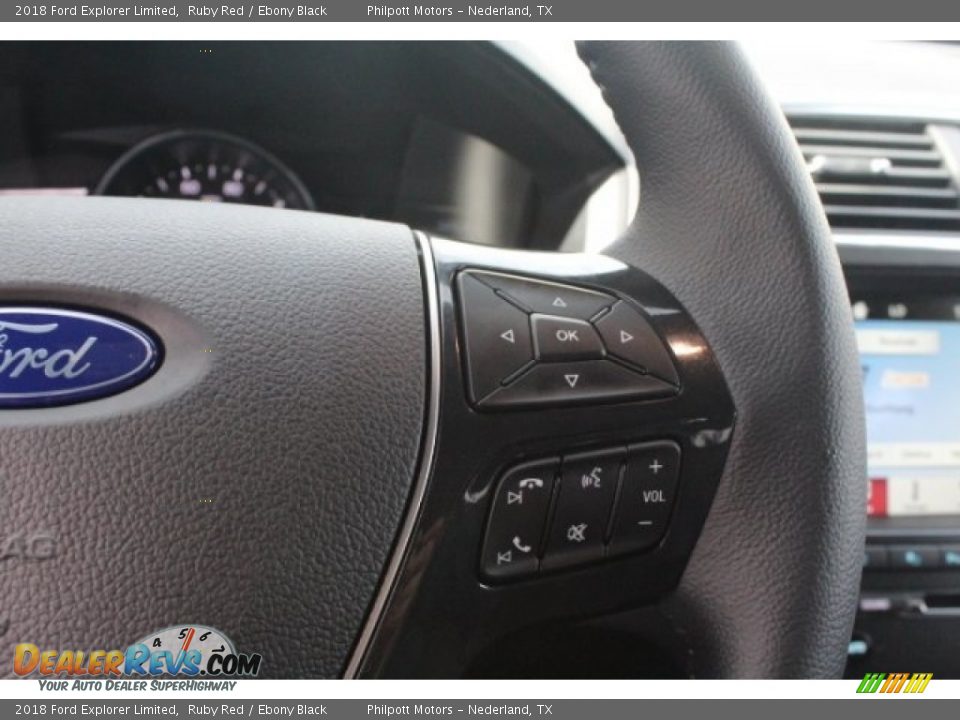 2018 Ford Explorer Limited Ruby Red / Ebony Black Photo #21